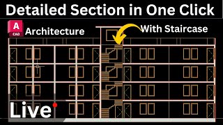 Instant Elevations Sections and Sectional Elevations in AutoCAD  Live Demonstration [upl. by Atrebla]