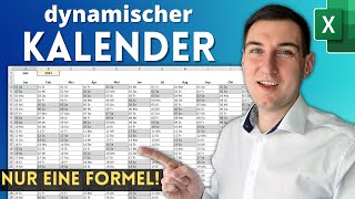 Excel Kalender 2024  Nur eine Formel😲📅 ewiger Jahreskalender mit Wochenende [upl. by Shreeves]