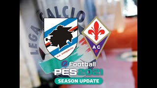 LEGA CALCIO 19961997 UC Sampdoria vs AC Fiorentina G1 SIMULAZIONE  PES2021 1440p [upl. by Arlana]