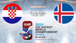 IIHF World Championship D2A  Croatia  Iceland [upl. by Hteazile621]