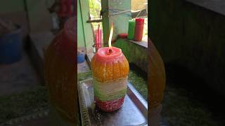 Home made mixd colour candle shorts bottle candle making [upl. by Sarat551]