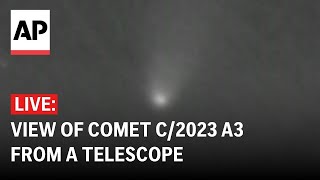 LIVE Watch Comet A3 as seen from a telescope in Italy [upl. by Abernon]