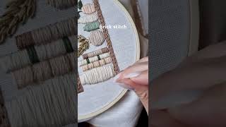 Quick Brick stitch tutorial embroidery handembroidery handmade stitch art craft needle diy [upl. by Ilrahc]