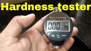 Hardness tester Durometer review and use Rubber Belts hardness tester How to use durometer [upl. by Hafeetal]