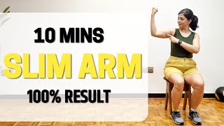 10min Slim Arm Workout  Burn Flabby Arm Fat  All Seated  No Equipment 100 Worked🔥 [upl. by Stenger]