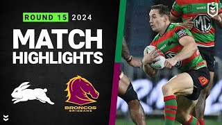 NRL 2024  Rabbitohs v Broncos  Match Highlights [upl. by Ataliah34]