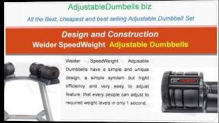 Weider Adjustable Dumbbells Weider SpeedWeight 90 100 amp 120 Reviews [upl. by Asyar]