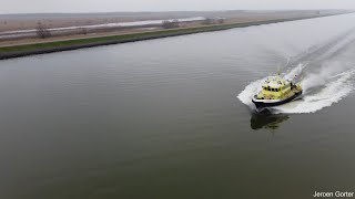 Boat Rijkswaterstaat  Markermeer  Drone footage [upl. by Haelam]