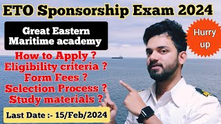 Great Eastern ETO Sponsorship Exam 2024  April Batch  Full Details [upl. by Gratia]