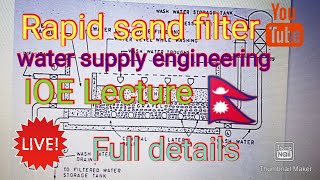 Rapid sand filter water treatment water supply engineeringioe engineering pulchowk [upl. by Nele665]