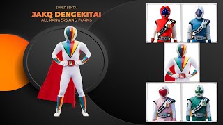 JAKQ Dengekitai ALL Rangers and Forms [upl. by Wesa]