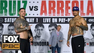 Andy Ruiz Jr vs Chris Arreola  WEIGHINS  PBC ON FOX [upl. by Enamrahc]