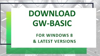 GWBASIC  How to Download [upl. by Nasia]