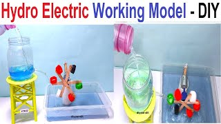 hydro electricity working model for science exhibition  inspire award science project  DIY pandit [upl. by Molton]