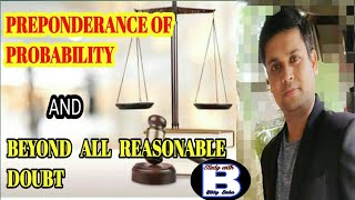 Meaning and difference quot preponderance of probability and beyond all reasonable doubtquot [upl. by Tsepmet990]