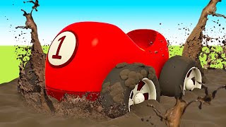 Car cartoons full episodes amp Street vehicles cartoon for kids Racing cars in mud amp Helper cars [upl. by Acinehs]