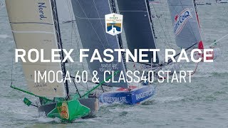 Rolex Fastnet Race 2019  IMOCA 60 amp Class 40 Start [upl. by Hymen860]