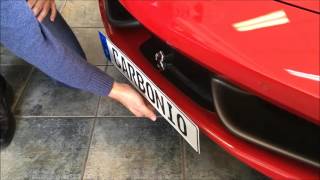 Carbonio Ferrari 458 License Plate Mount [upl. by Tidwell489]