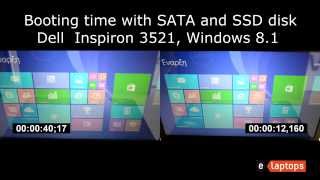 Sata vs SSD Dell inspiron 3521  i3  4GB  500GB [upl. by Alguire576]