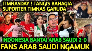 TANGIS HARU SUPORTER TIMNAS MENANG 20 ATAS ARAB SAUDI NOBAR DI MANAMANA RAKYAT INDONESIA BAHAGIA [upl. by Lorette]