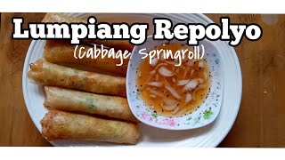 LUMPIANG REPOLYO Cabbage Springroll [upl. by Ainekahs]