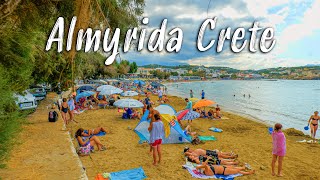 Crete Greece Almyrida Chania walking tour in 4k Greece 2022 [upl. by Hoes]