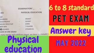 68 physical education ANSWER KEY  PET EXAM GjStudies [upl. by Ahsinnor753]