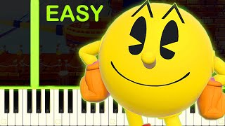 PACMAN WORLD THEME  EASY Piano Tutorial [upl. by Gow]