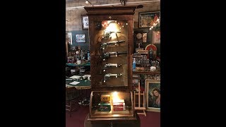 Custom Walnut Pistol Gun Ammo Display Cabinet SOLD [upl. by Oirasan]