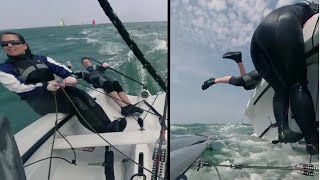 RS200 at HISC Whitsun Regatta 2018 Race 2 Capsizes [upl. by Swec]