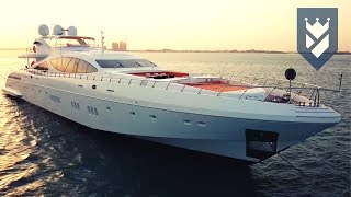 MANGUSTA 165 SUPERYACHT FOR SALE  WALK THROUGH VIDEO [upl. by Ranita]