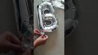 How to deflate foil balloons using straw [upl. by Eoj]