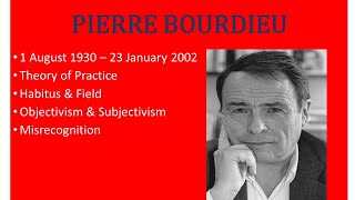 PIERRE BOURDIEU Theory of Practice Part1 [upl. by Niryt958]