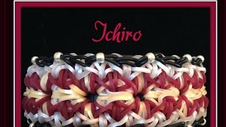 Rainbow Loom Band Ichiro Bracelet TutorialHow To [upl. by Atiner]