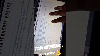 Government Internship FSSAI [upl. by Suivatco171]