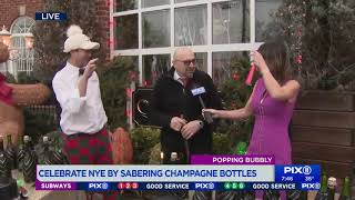 Celebrate New Years by sabering champagne bottles [upl. by Aiekat]