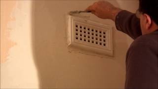 Plastering Sticking wall vents on and strapping repairs [upl. by Narut240]