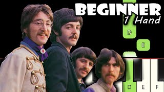 The Beatles  Hey Jude  Beginner Piano Tutorial  Slow Speed [upl. by Ahtnama261]