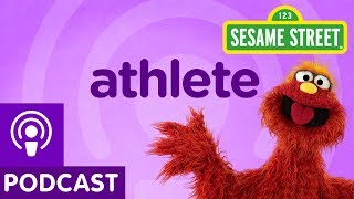 Sesame Street Athlete Word on the Street Podcast [upl. by Aihsilef]