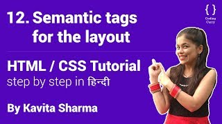 Semantic tags for the layout  HTML tutorial for beginner in Hindi Part12 [upl. by Okimik]