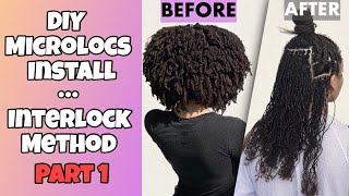 DIY MICROLOCS INSTALL  Interlock Method  Starter Locs  Part 1 [upl. by Youngman]