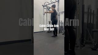 Cable Single Arm Rear Delt  Angela at American Strength Training Center reardelts shoulders [upl. by Sucramaj]