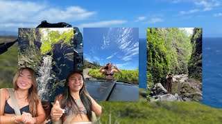 maui vlogs day with karisa and aleiyna  food driving waterfall [upl. by Eemak461]