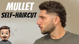 Modern Mullet SelfHaircut Tutorial 2022  How To Cut Your Own Hair [upl. by Lipkin]