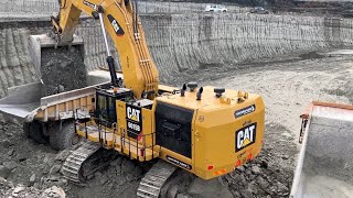 Amazing Caterpillar 6015B Excavator Loading Caterpillar 775E Dumpers Sotiriadis Mining Works [upl. by Collins825]