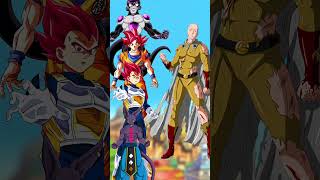 SaitamavsFriezaGokuVegetaBeerus anime goku draganball saitama shorts [upl. by Harac]