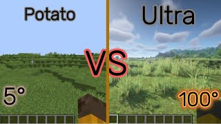 Minecraft grafika Potato VS Ultra Grafika [upl. by Bonis870]