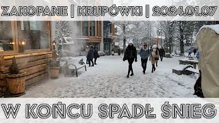 🔴Krupówki Zakopane pod śniegiem Spacer ASMR 20240107 [upl. by Anesusa]