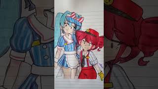 Miku and Teto  Markus GamaStar vocaloid drawing hatsunemiku kasaneteto fanart mesmerizer [upl. by Ojibbob826]