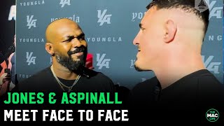 Jon Jones and Tom Aspinall meet face to face [upl. by Brunhilde500]